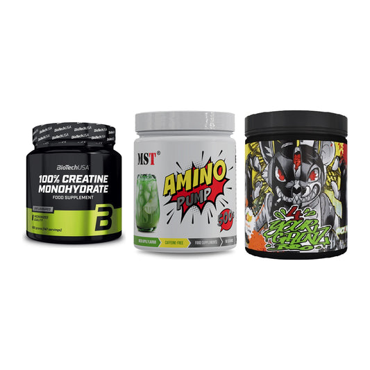 Kraft-Stack: BioTech Creatine + MST Amino Pump + BPS-Pharma EAA´s – alle enthaltenen Artikel