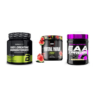 Kraft-Stack: BioTech Creatine + Redcon1 Total War + Scitec EAA Xpress