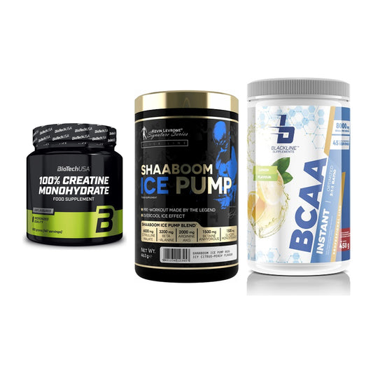 Kraft-Stack: BioTech Creatine + Kevin Levrone + Blackline – alle enthaltenen Artikel