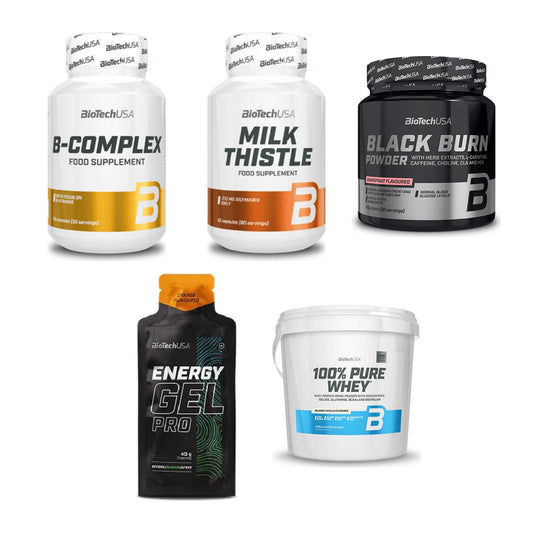 BioTech USA Marken-Großset: B Complex 60 + Milk Thistle + 3 weitere – alle enthaltenen Artikel