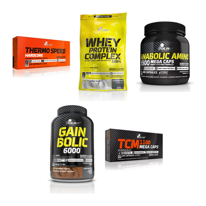 Olimp Marken-Großset: Thermo Speed + Whey Protein + 3 weitere – alle enthaltenen Artikel