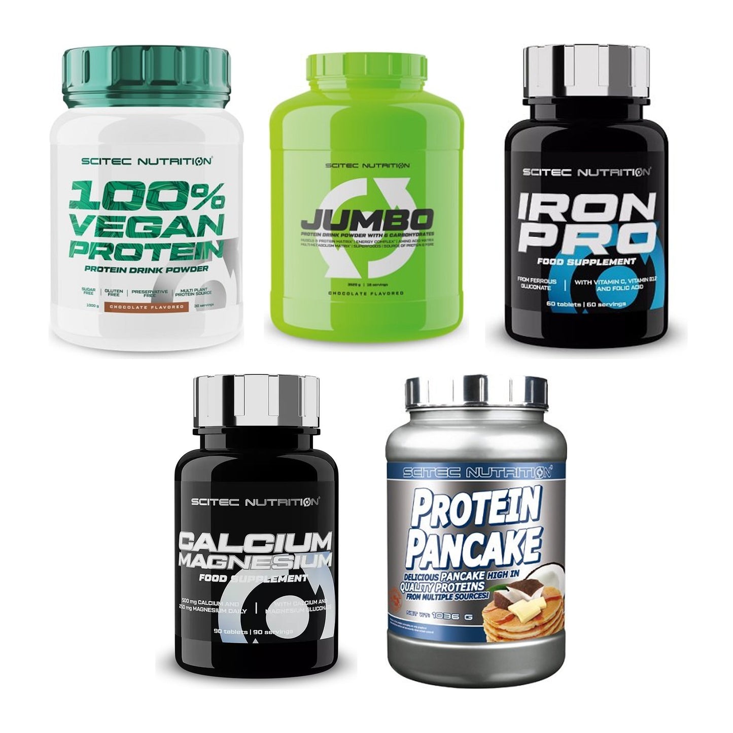 Scitec Nutrition Marken-Großset: 100% Vegan Protein + 4 weitere – alle enthaltenen Artikel