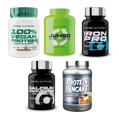 Scitec Nutrition Marken-Großset: 100% Vegan Protein + 4 weitere – alle enthaltenen Artikel