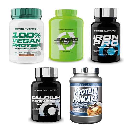 Scitec Nutrition Marken-Großset: 100% Vegan Protein + 4 weitere – alle enthaltenen Artikel