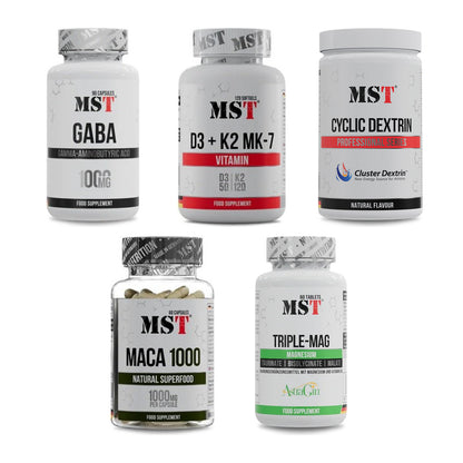 MST Marken-Großset: GABA 1000mg + Vitamin D3 + K2 + MK-7 + 3 weitere – alle enthaltenen Artikel