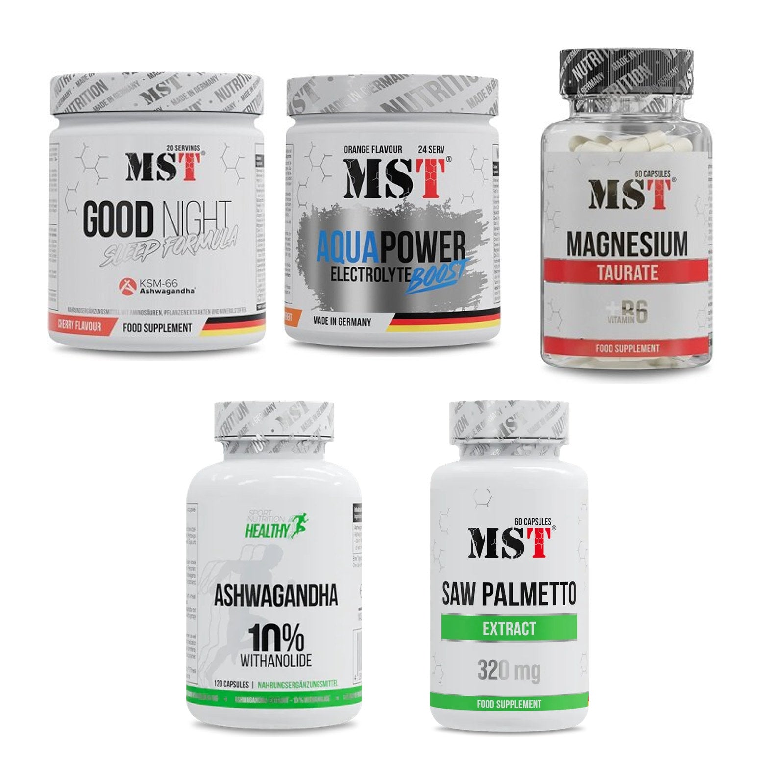MST Marken-Großset: Good Night Sleep + Aqua Power + 3 weitere – alle enthaltenen Artikel