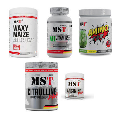 MST Marken-Großset: WAXY MAIZE + All Vitamins 60 Pillen + 3 weitere – alle enthaltenen Artikel