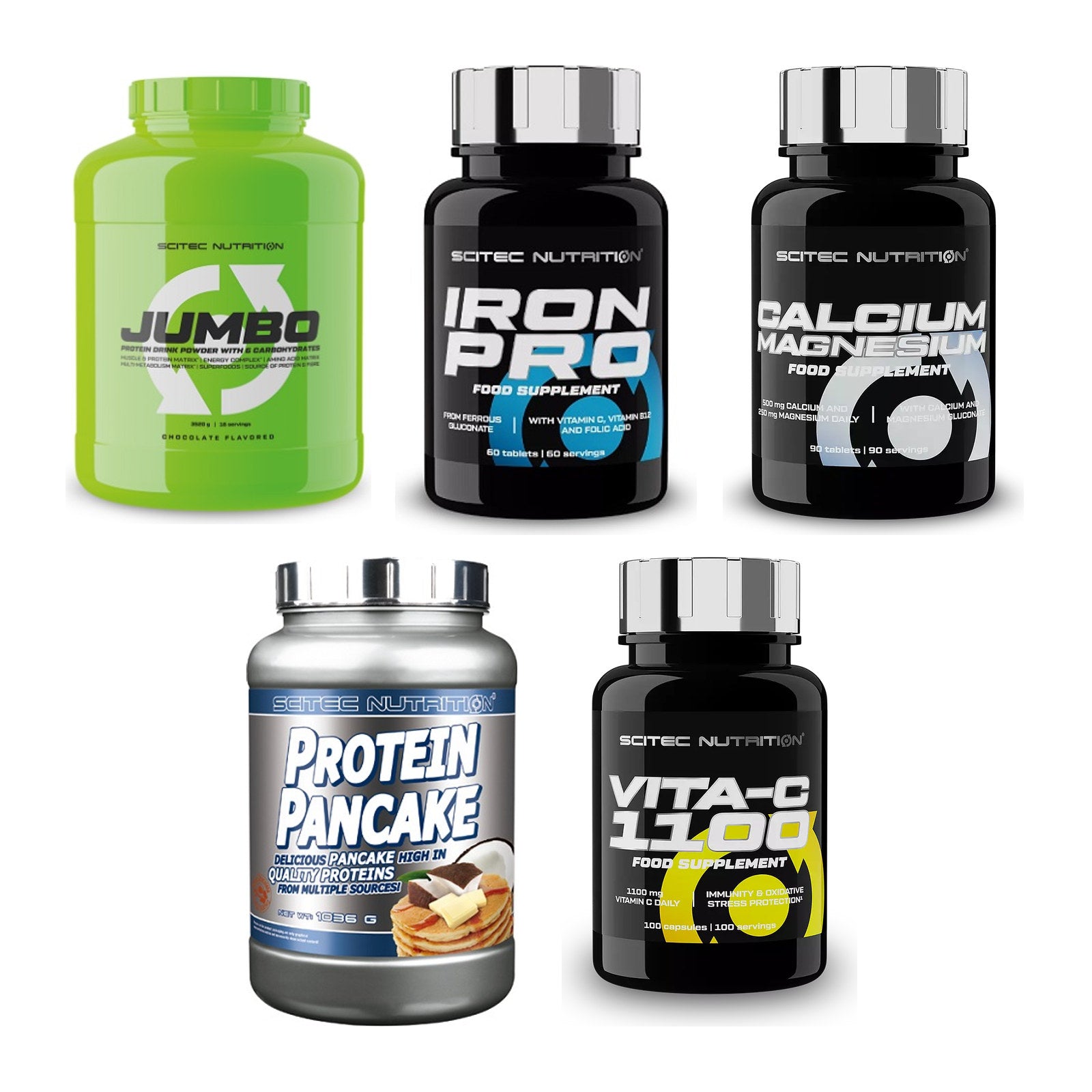 Scitec Nutrition Marken-Großset: Jumbo + 4 weitere – alle enthaltenen Artikel