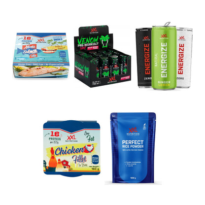 XXL Nutrition Marken-Großset: Nutrition Lachsfilet + 4 weitere – alle enthaltenen Artikel