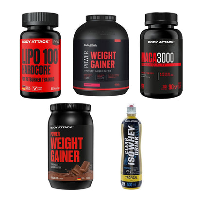 Body Attack Marken-Großset: Attack LIPO + Attack Power + 3 weitere – alle enthaltenen Artikel
