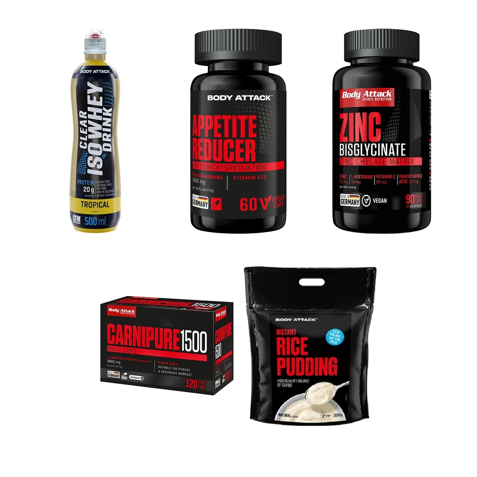Body Attack Marken-Großset: Attack Clear + Attack Appeti + 3 weitere – alle enthaltenen Artikel