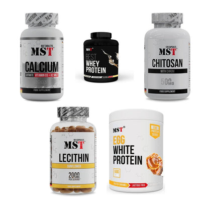 MST Marken-Großset: Calcium Citrate + Best Whey Protein + 3 weitere – alle enthaltenen Artikel
