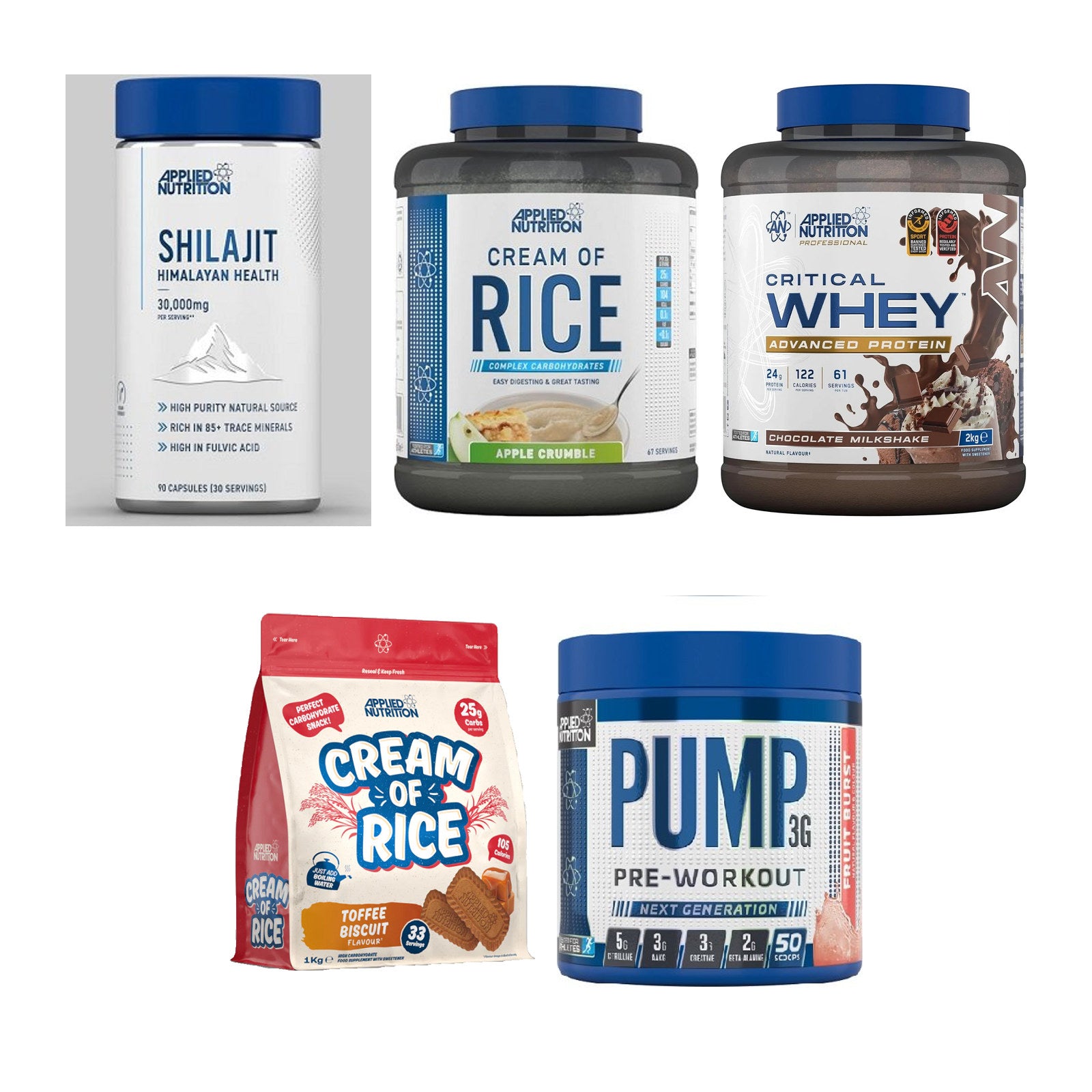 Applied Nutrition Marken-Großset: Nutrition Shilajit + 4 weitere – alle enthaltenen Artikel