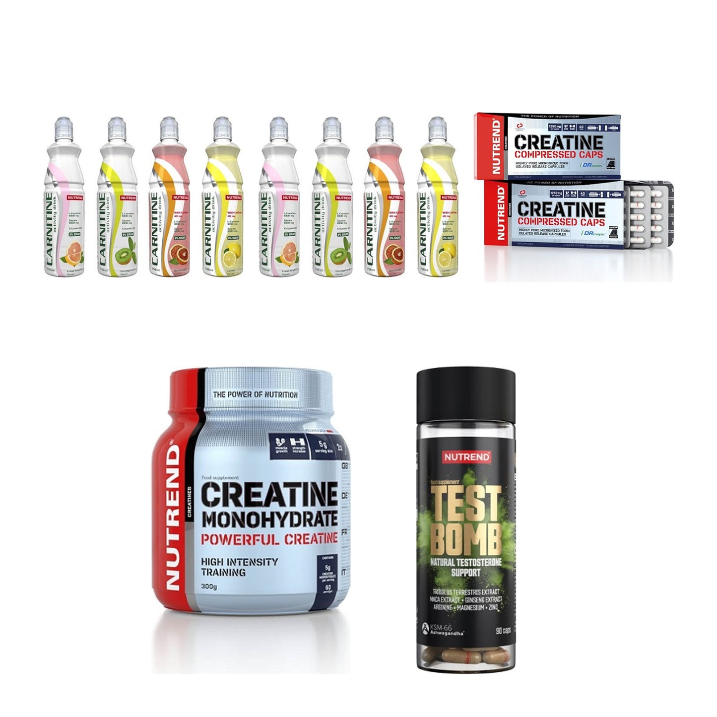 NUTREND Marken-Großset: Activity L-Carnitine Drink + 4 weitere – alle enthaltenen Artikel