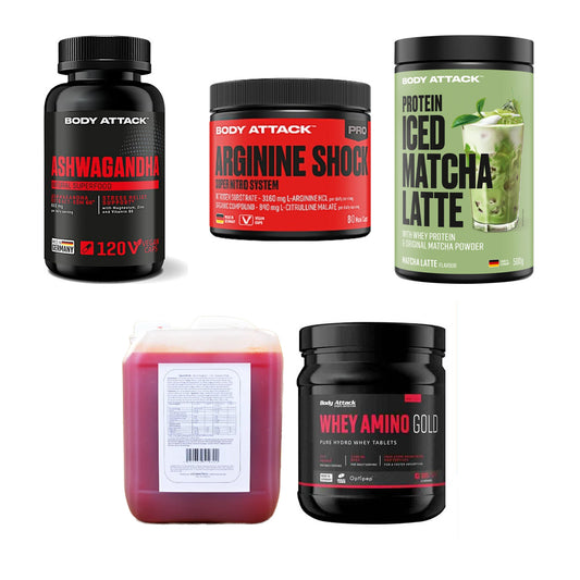 Body Attack Marken-Großset: Attack Ashwag + Attack Argini + 3 weitere – alle enthaltenen Artikel