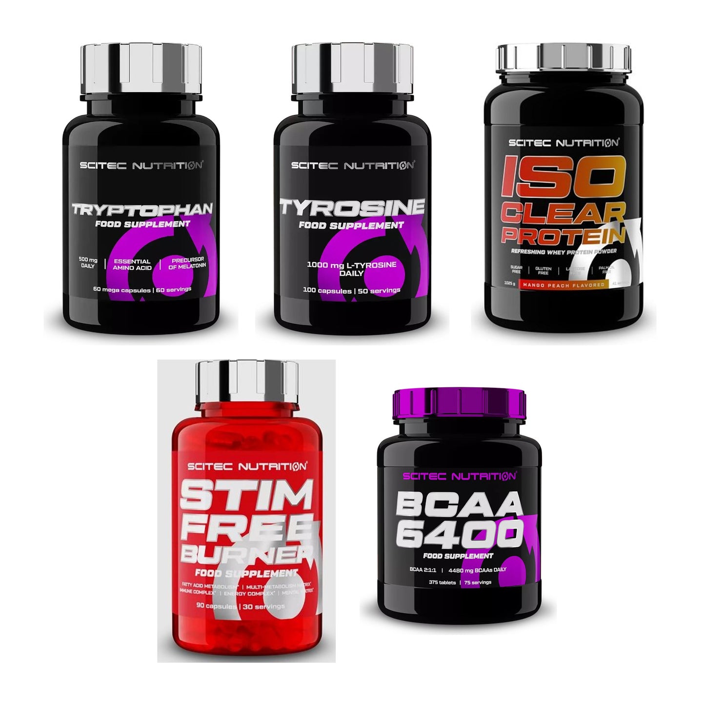 Scitec Nutrition Marken-Großset: Tryptophan + 4 weitere – alle enthaltenen Artikel