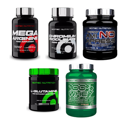 Scitec Nutrition Marken-Großset: Mega Arginine + 4 weitere – alle enthaltenen Artikel