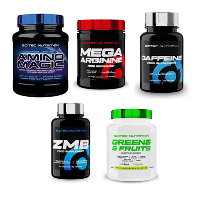 Scitec Nutrition Marken-Großset: Amino Magic 500g (Orange) + 4 weitere – alle enthaltenen Artikel