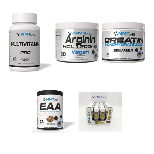 NNT Labs Marken-Großset: Multivitamin + Arginin HCL + 3 weitere – alle enthaltenen Artikel