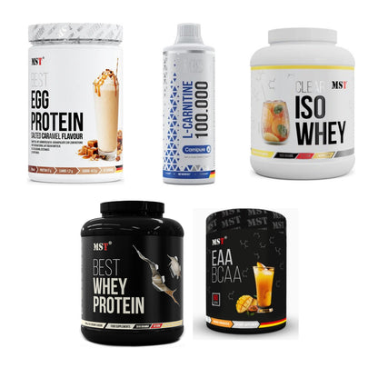 MST Marken-Großset: EGG Protein + L-Carnitine + 3 weitere – alle enthaltenen Artikel