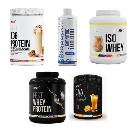 MST Marken-Großset: EGG Protein + L-Carnitine + 3 weitere – alle enthaltenen Artikel