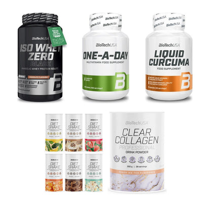 BioTech USA Marken-Großset: Iso Whey Zero + One A Day 100 + 3 weitere – alle enthaltenen Artikel