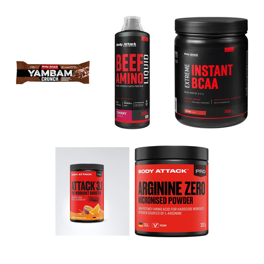 Body Attack Marken-Großset: Attack YAMBAM + Attack Beef + 3 weitere – alle enthaltenen Artikel