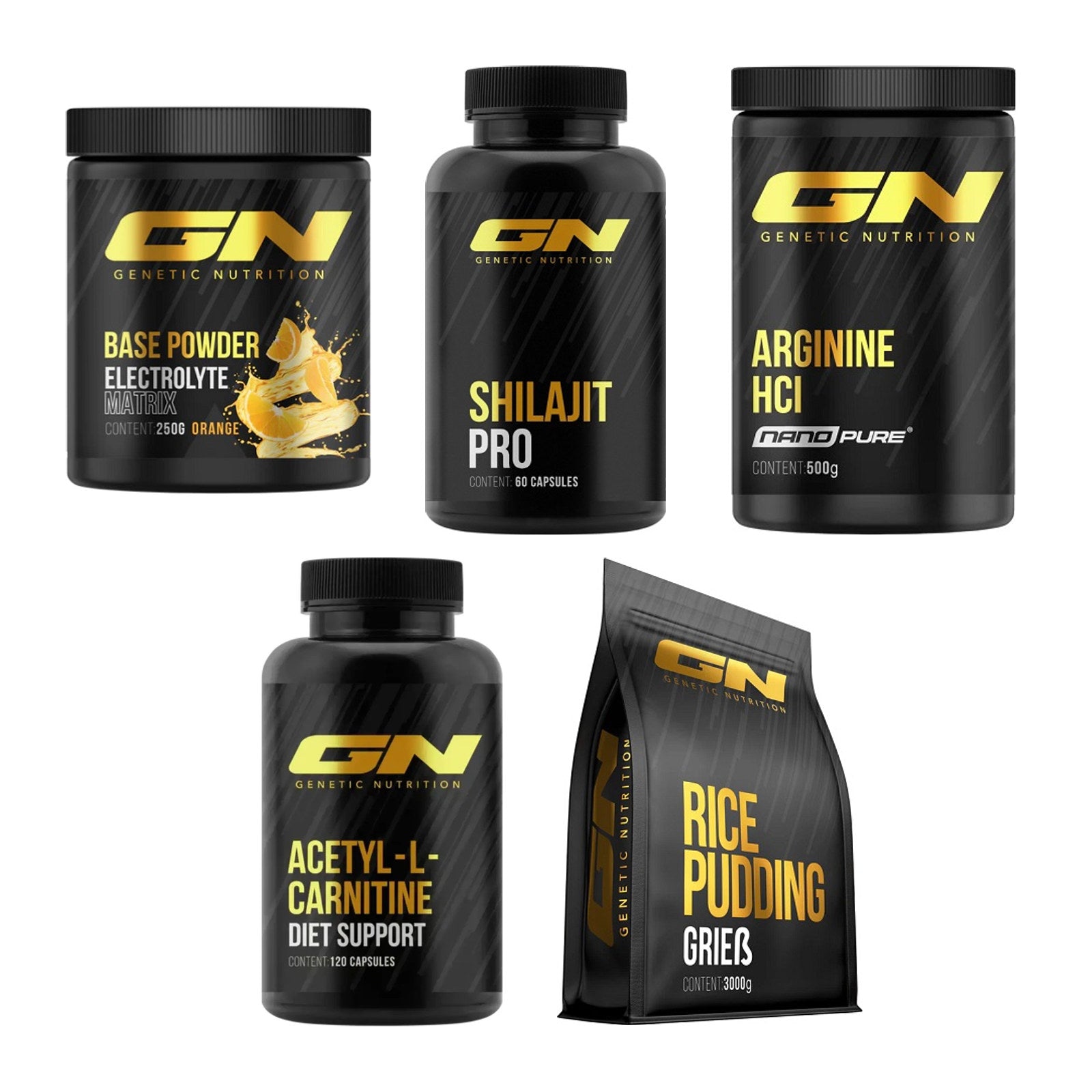 GN Labaratories Marken-Großset: GN Base Powder + 4 weitere – alle enthaltenen Artikel