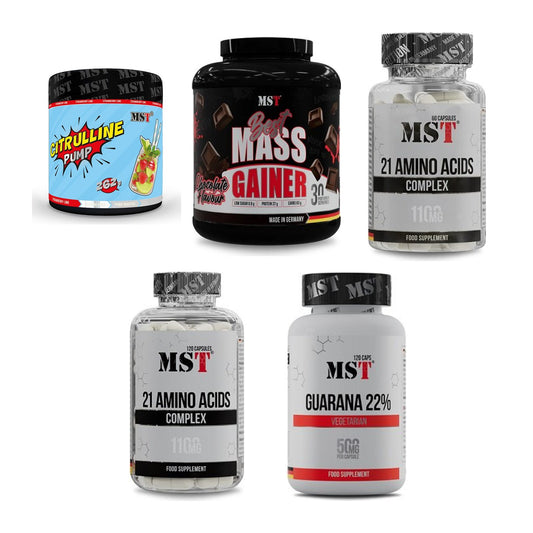 MST Marken-Großset: Citrulline Pump + Best Mass Gainer + 3 weitere – alle enthaltenen Artikel
