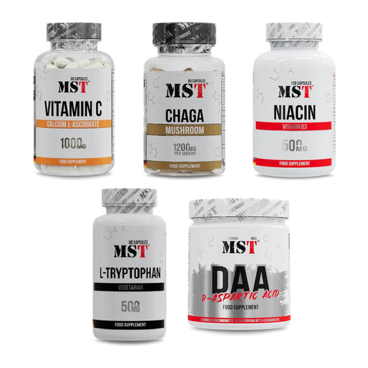 MST Marken-Großset: Vitamin C Calcium + Chaga Mushroom + 3 weitere – alle enthaltenen Artikel
