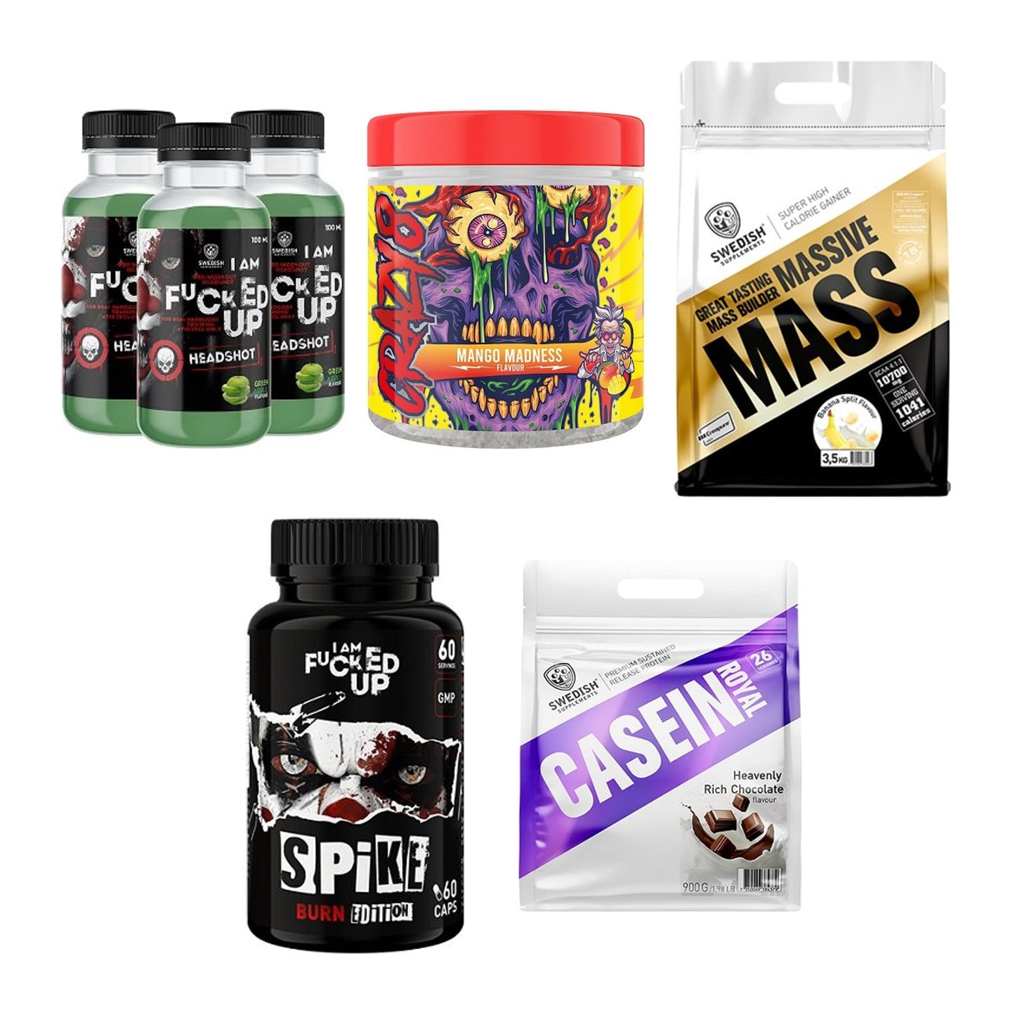 Swedish Supplements Marken-Großset: Supplements Fucked Up + 4 weitere – alle enthaltenen Artikel