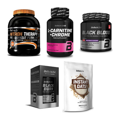 BioTech USA Marken-Großset: NitroX Therap + L-Carnitine + 3 weitere – alle enthaltenen Artikel