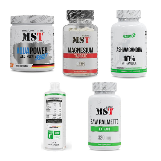 MST Marken-Großset: Aqua Power + Magnesium Taurat + 3 weitere – alle enthaltenen Artikel