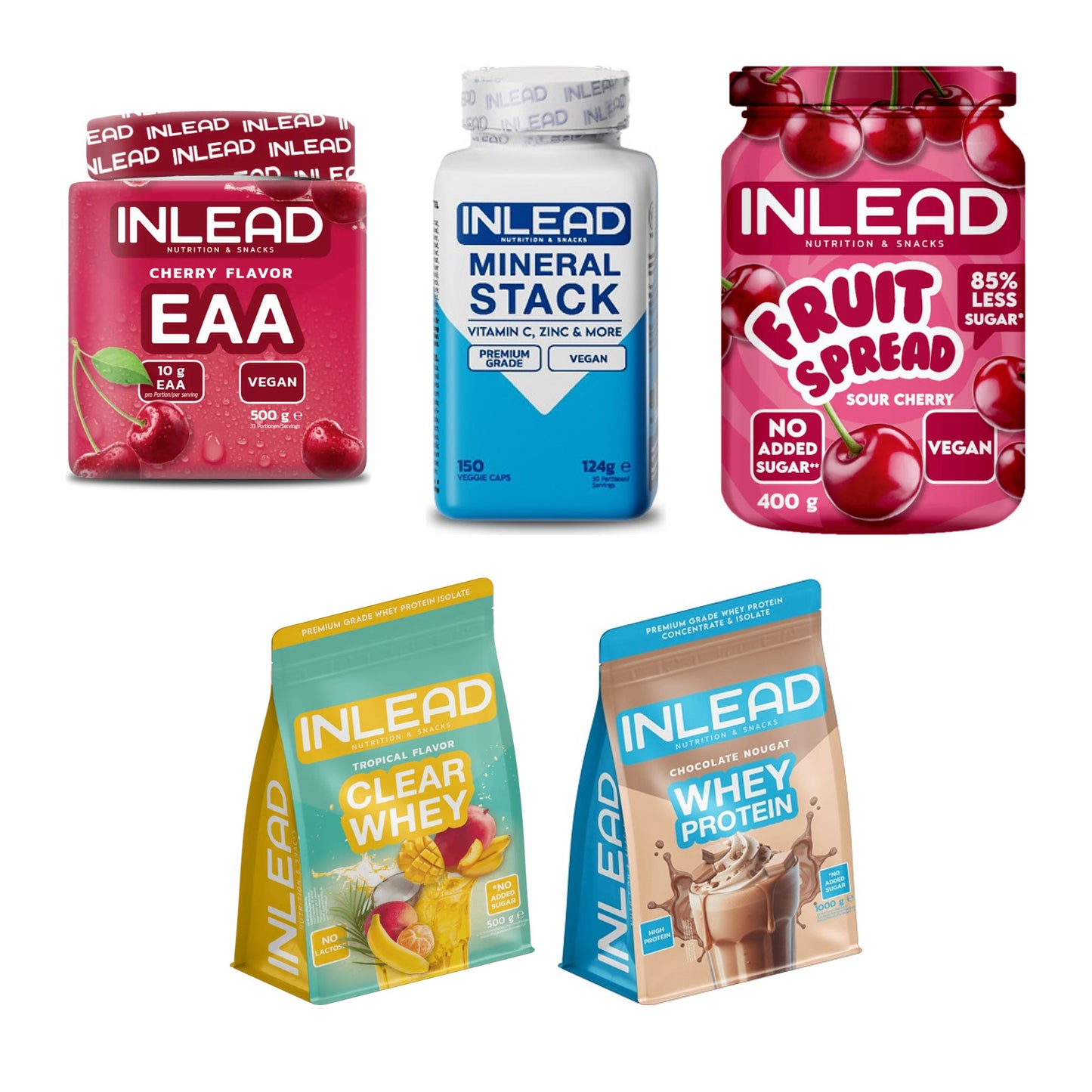 INLEAD Marken-Großset: EAA + Mineral Stack + 3 weitere – alle enthaltenen Artikel