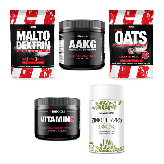 Sinob Marken-Großset: Maltodextrin + Core Arginin + 3 weitere – alle enthaltenen Artikel