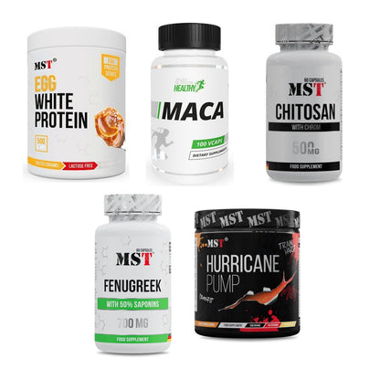 MST Marken-Großset: EGG Protein + Healthy Maca + 3 weitere – alle enthaltenen Artikel