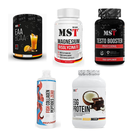 MST Marken-Großset: EAA & BCAA + Magnesium Bisglycinat + 3 weitere – alle enthaltenen Artikel