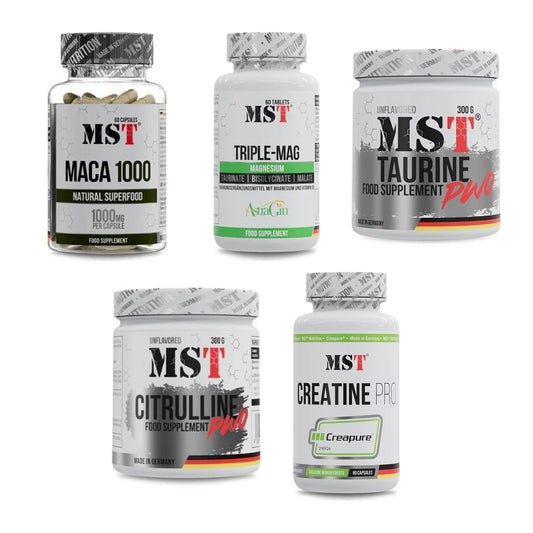 MST Marken-Großset: MACA 1000mg + Tripple Mag + 3 weitere – alle enthaltenen Artikel