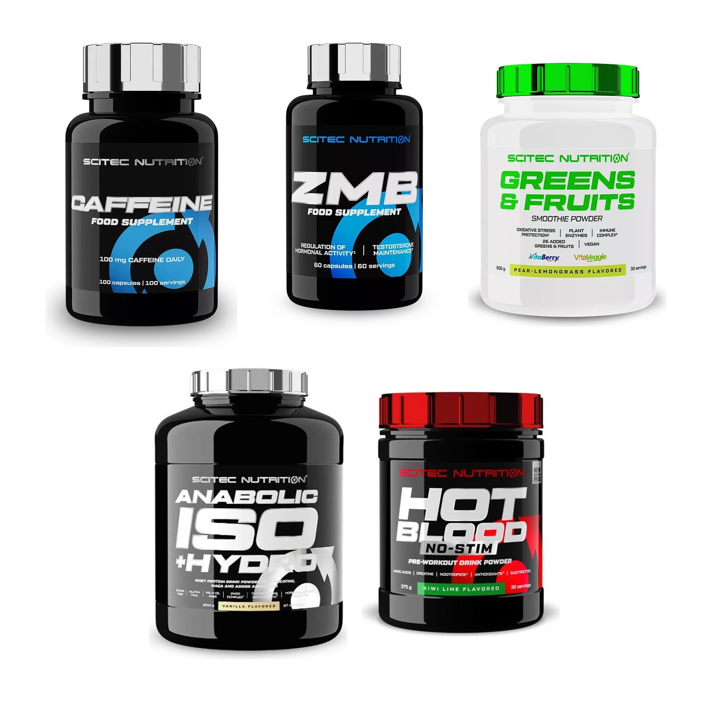 Scitec Nutrition Marken-Großset: Caffeine + 4 weitere – alle enthaltenen Artikel
