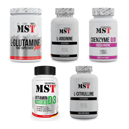 MST Marken-Großset: Glutamine + L-Arginine 120 Kaps. + 3 weitere – alle enthaltenen Artikel