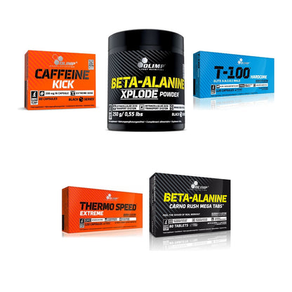 Olimp Marken-Großset: Caffeine Kick + Beta-Alanine + 3 weitere – alle enthaltenen Artikel