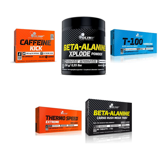 Olimp Marken-Großset: Caffeine Kick + Beta-Alanine + 3 weitere – alle enthaltenen Artikel