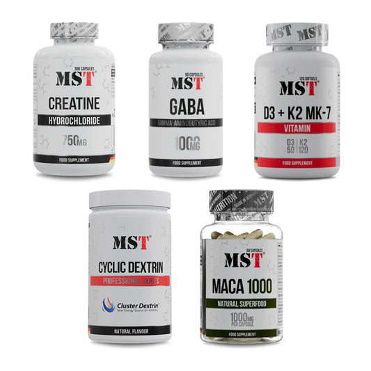 MST Marken-Großset: Creatine HCL + GABA 1000mg + 3 weitere – alle enthaltenen Artikel