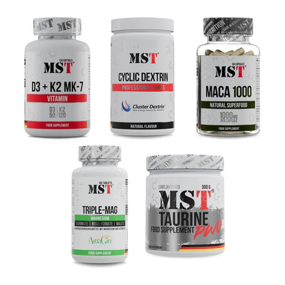 MST Marken-Großset: Vitamin D3 + K2 + Cluster Dextrin + 3 weitere – alle enthaltenen Artikel