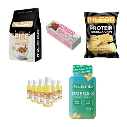 INLEAD Marken-Großset: Instant Rice + Tea Time Cookies + 3 weitere – alle enthaltenen Artikel
