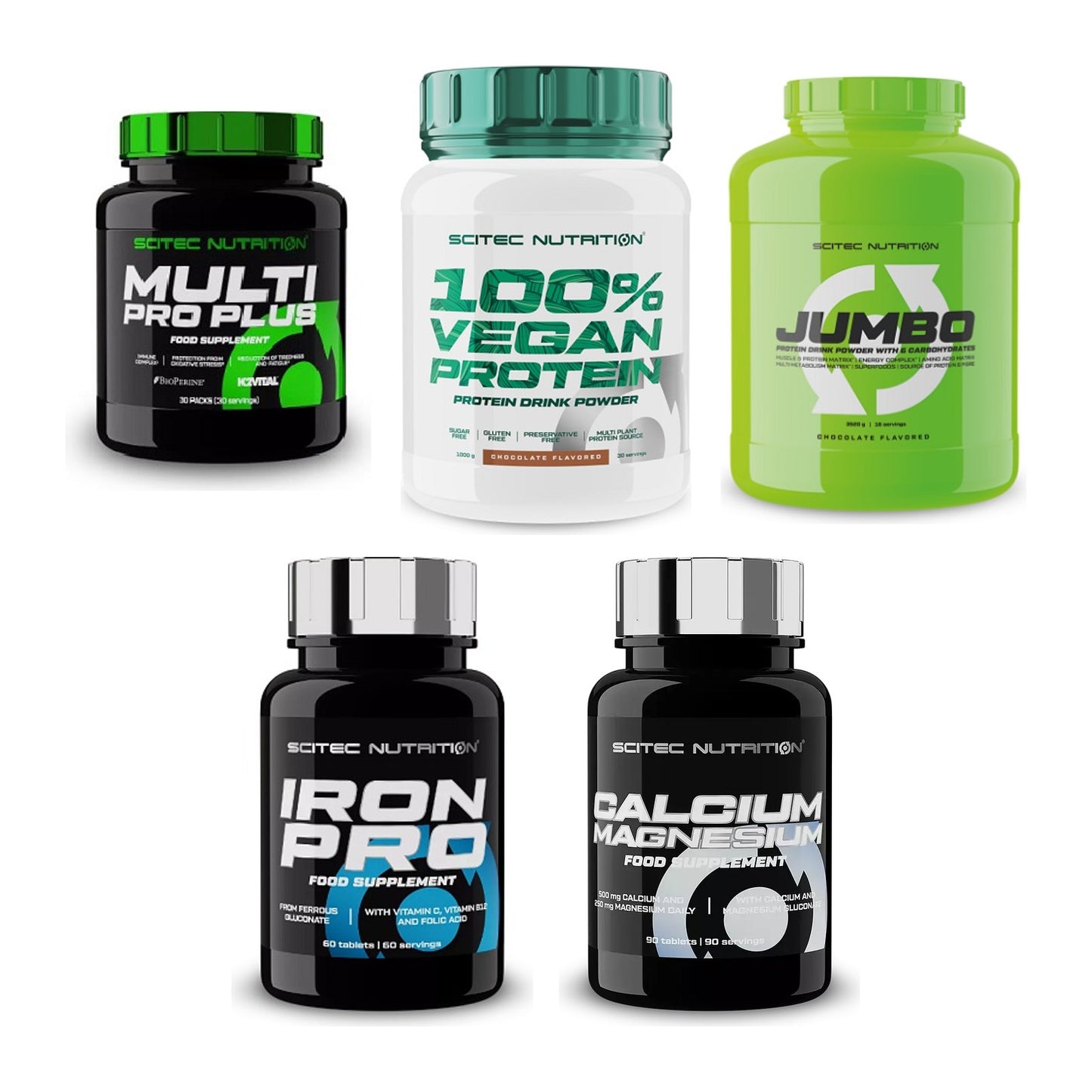 Scitec Nutrition Marken-Großset: Multi Pro Plus 30 Packs + 4 weitere – alle enthaltenen Artikel