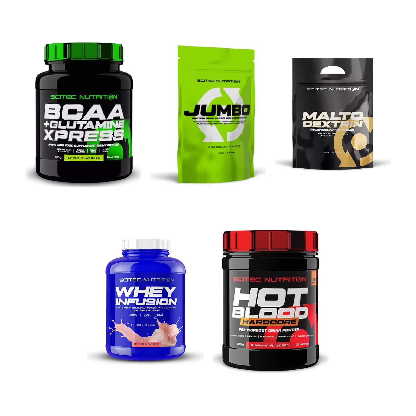 Scitec Nutrition Marken-Großset: BCAA+ Glutamine Xpress + 4 weitere – alle enthaltenen Artikel