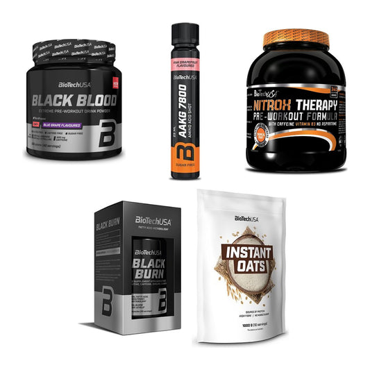 BioTech USA Marken-Großset: Black Blood + AAKG 7800 + 3 weitere – alle enthaltenen Artikel
