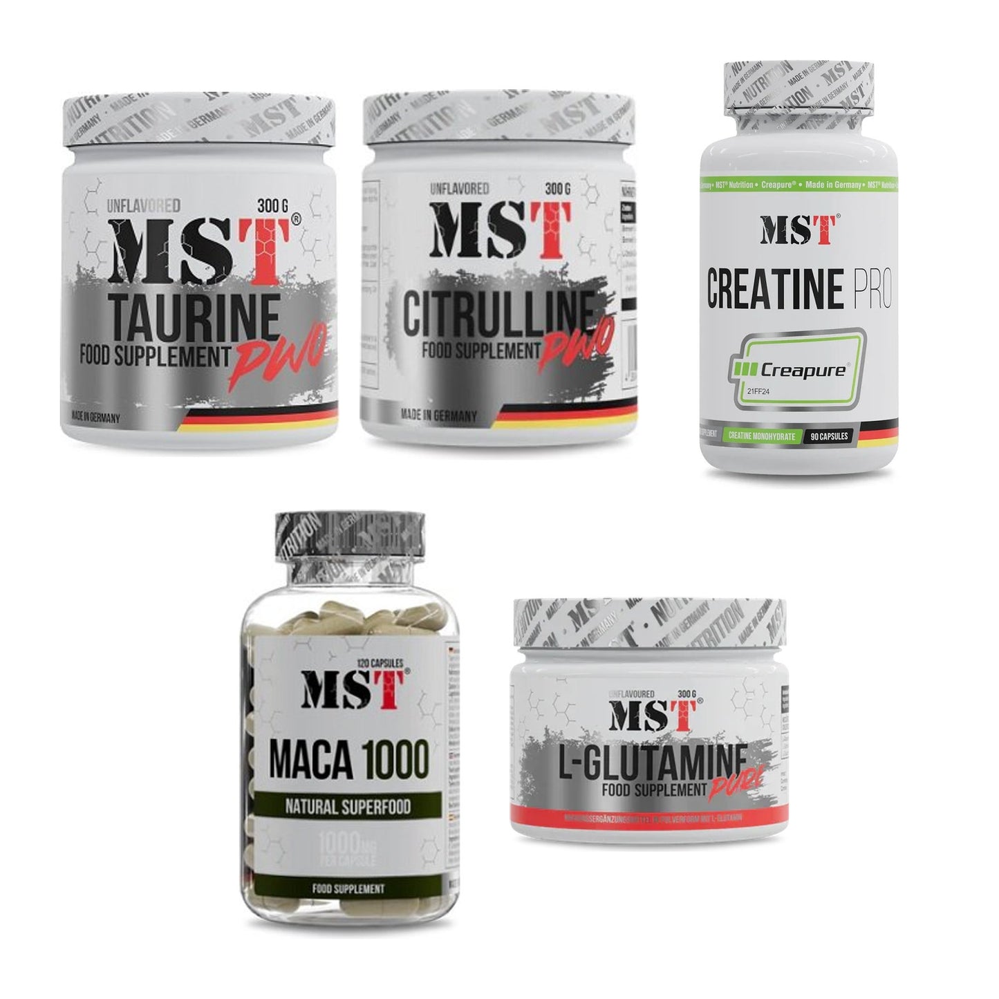 MST Marken-Großset: Taurine + Citrulline Malat + 3 weitere – alle enthaltenen Artikel