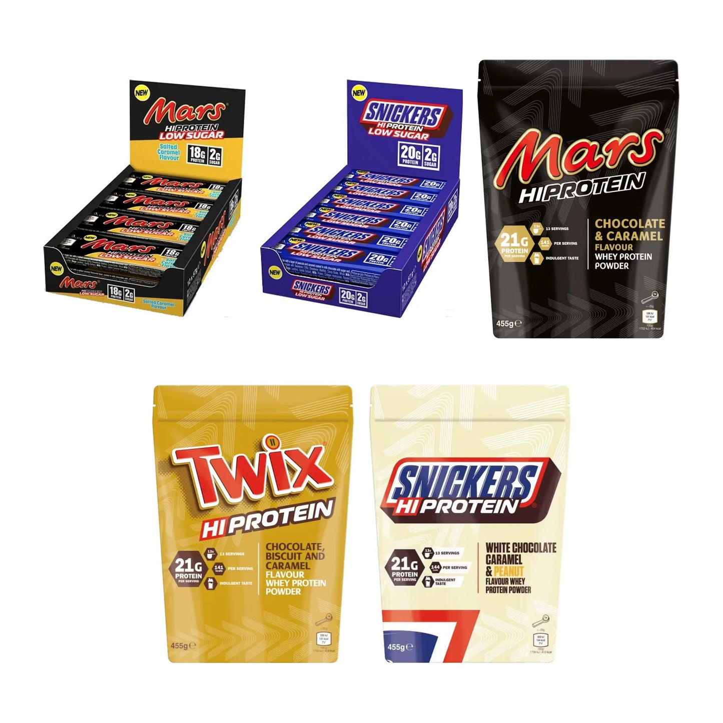MARS inc. Marken-Großset: Low Sugar High + Snickers LOW + 3 weitere – alle enthaltenen Artikel